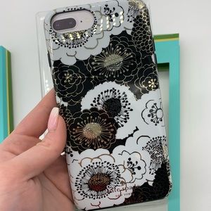 Kate Spade ♠️ Hardshell iPhone Case Black and Gold